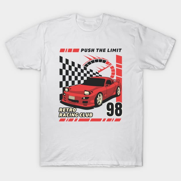 Retro Street Racing Club T-Shirt by Tip Top Tee's